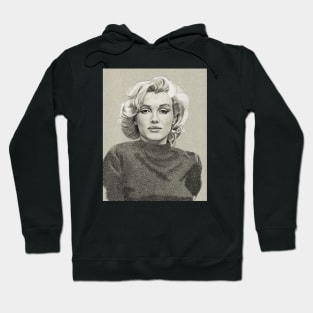 Marilyn Monroe Portrait Drawing Hoodie